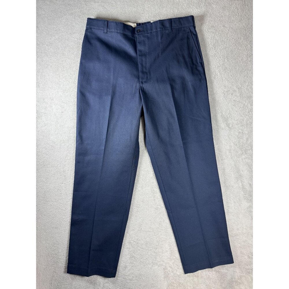 Red Kap Mens Touchtex II Workwear Khakis Heavy-Duty Blue Pants Size 40